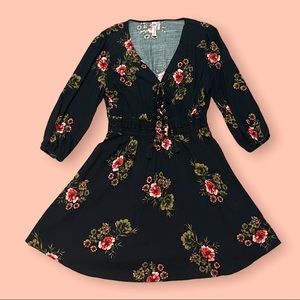 American Rag Cie Black Floral Summer Dress